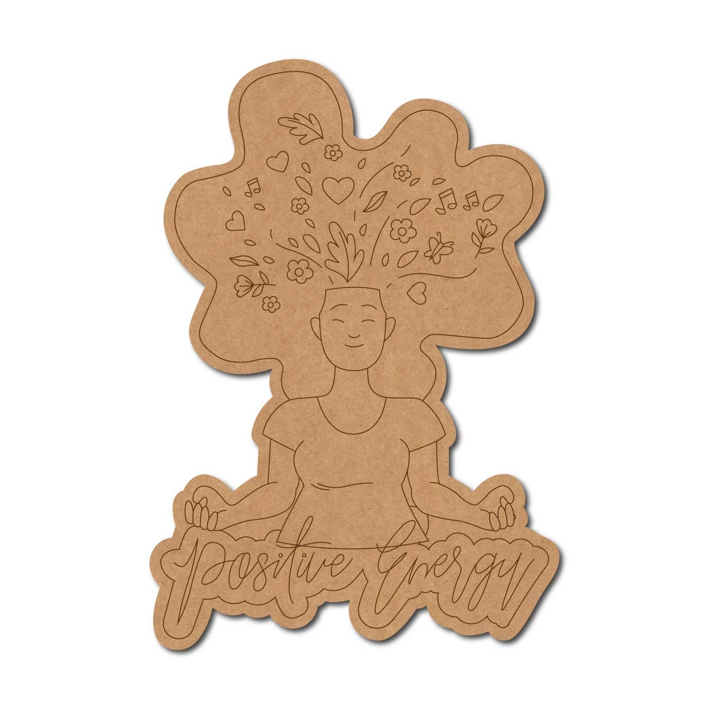 Positive Energy Woman Pre Marked Base MDF Design 1