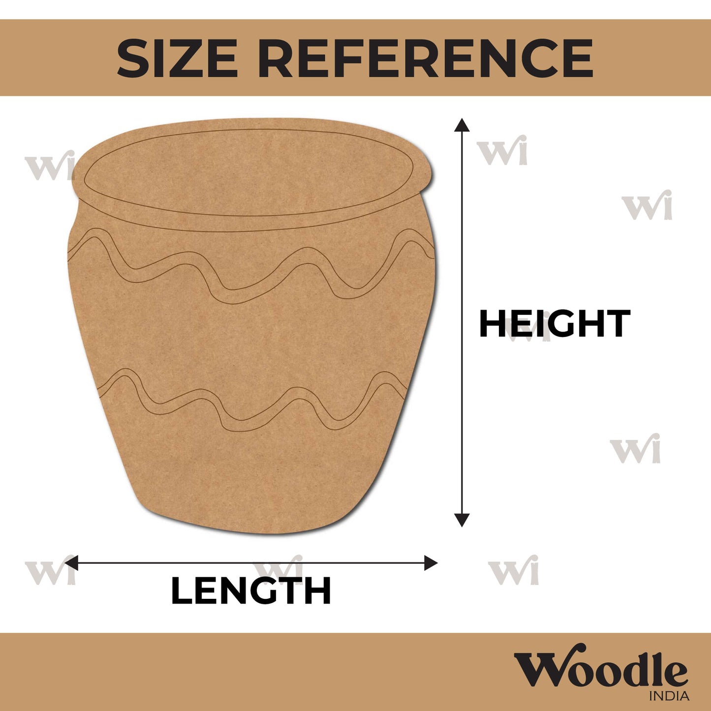 Pot Pre Marked MDF Design 1