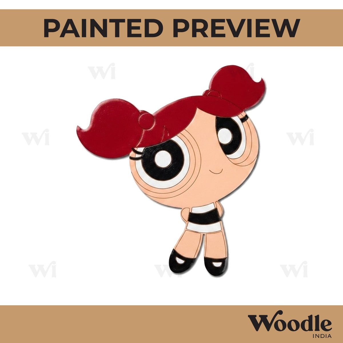 Power Puff Girl Pre Marked MDF Design 1