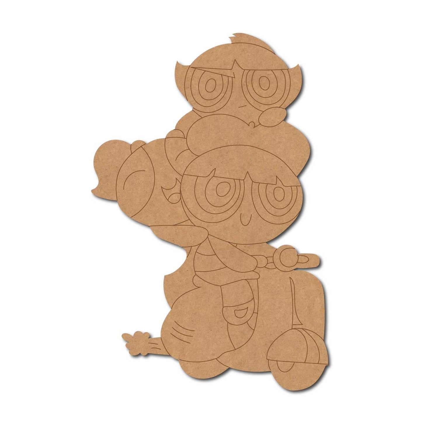 Power Puff Girls Pre Marked MDF Design 1