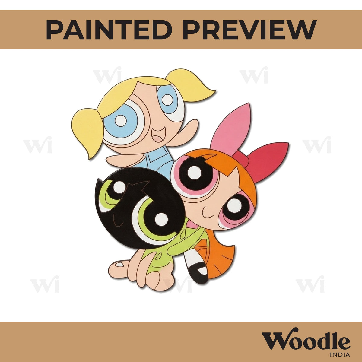 Power Puff Girls Pre Marked MDF Design 2