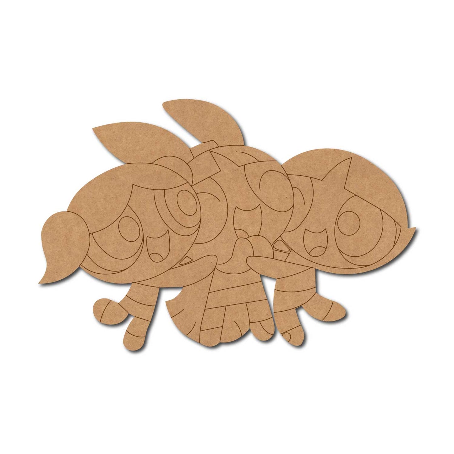 Power Puff Girls Pre Marked MDF Design 3