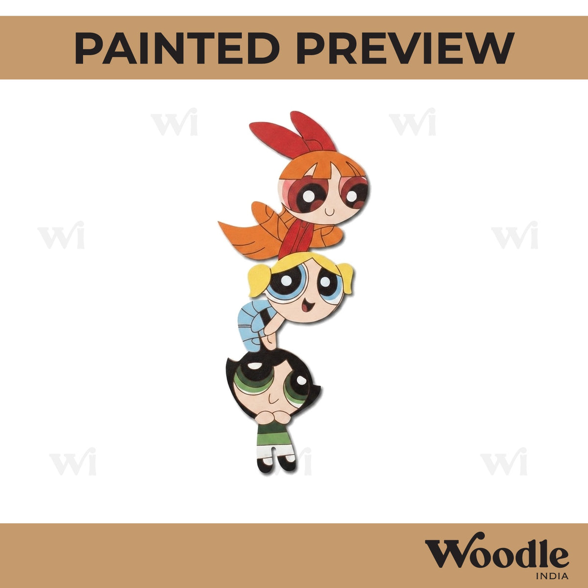 Power Puff Girls Pre Marked MDF Design 5