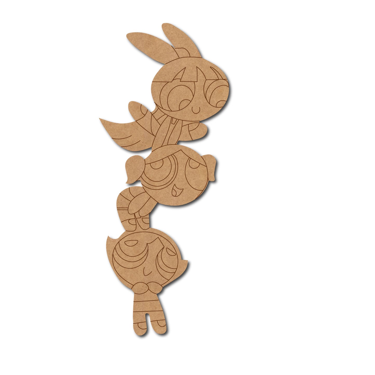 Power Puff Girls Pre Marked MDF Design 5