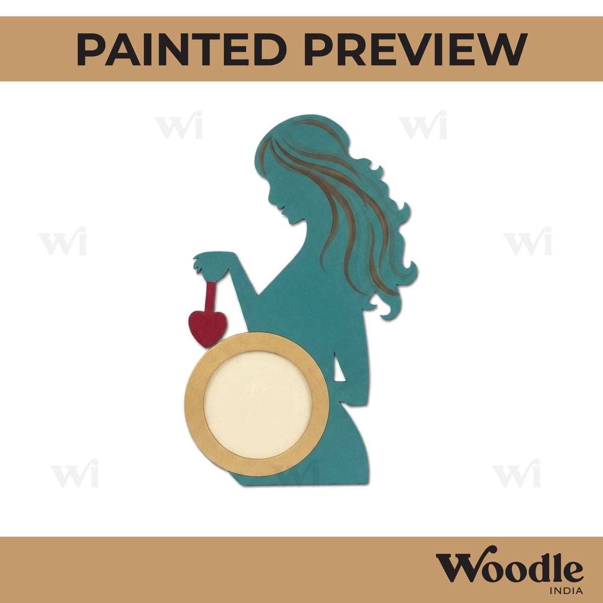 Pregnant Lady Pre Marked Base MDF Design 1