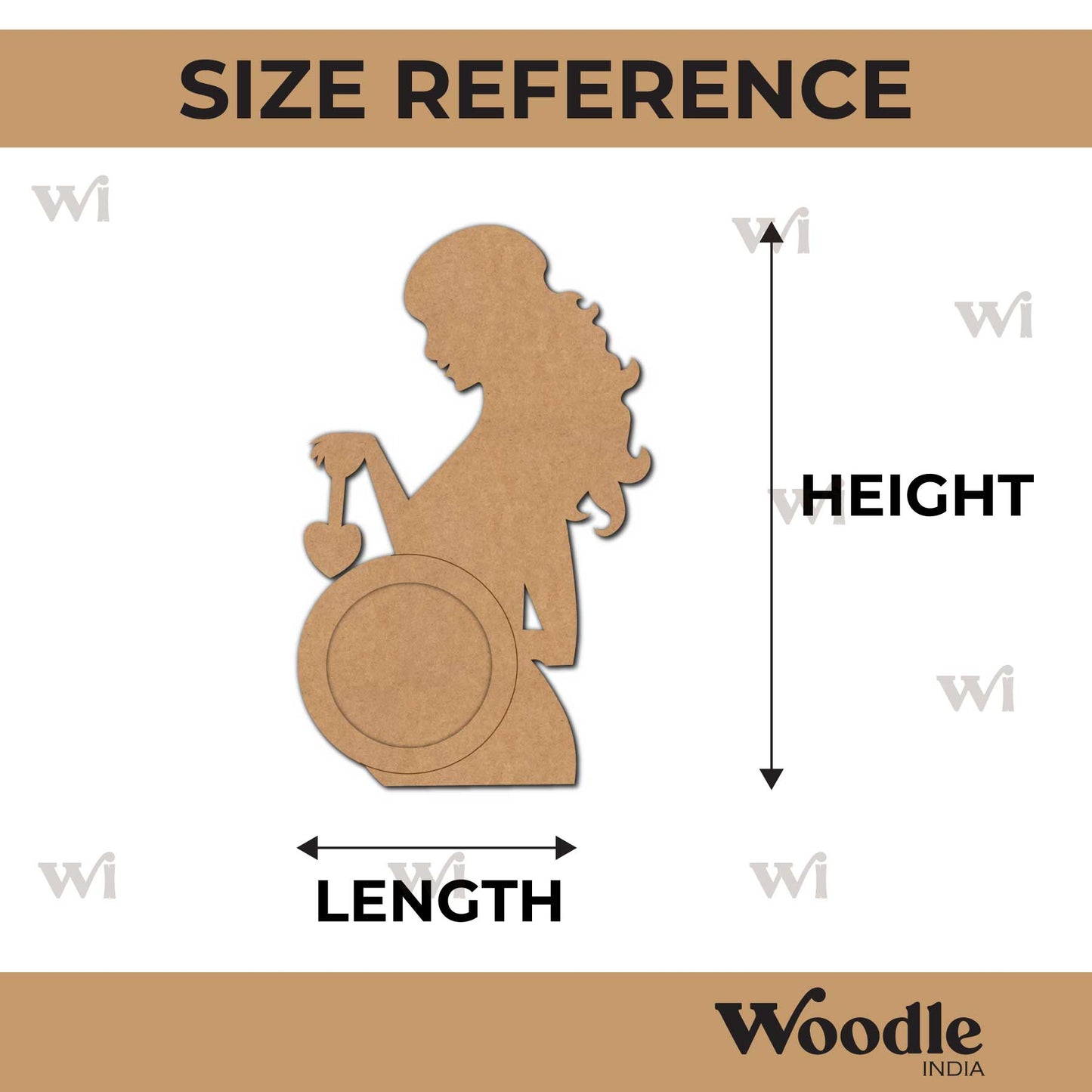 Pregnant Lady Pre Marked Base MDF Design 1