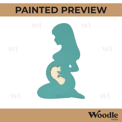 Pregnant Mother Cutout MDF Design 1