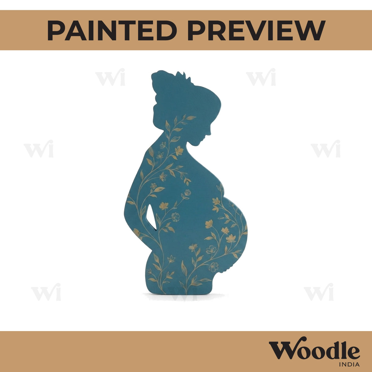 Pregnant Mother Cutout MDF Design 2