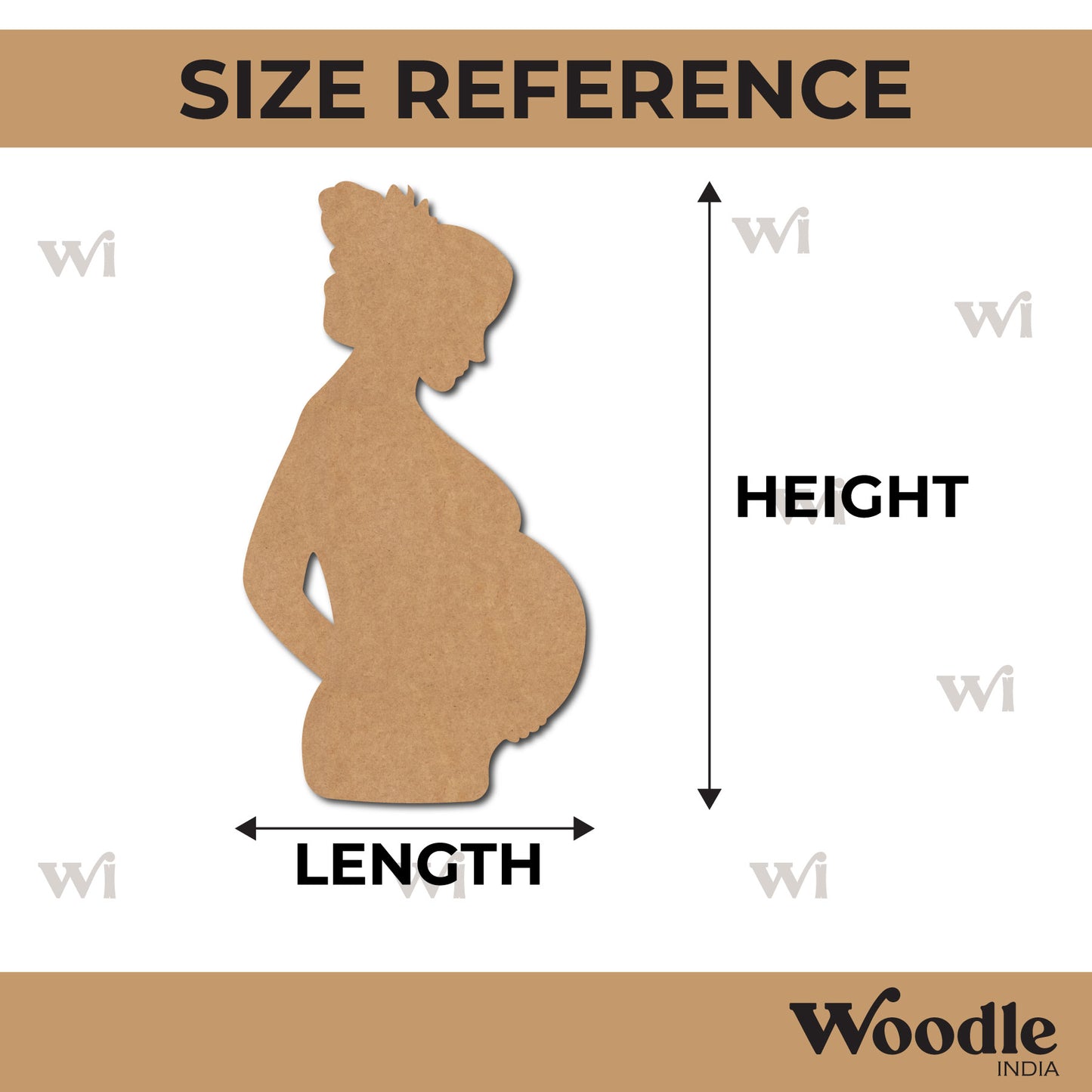Pregnant Mother Cutout MDF Design 2