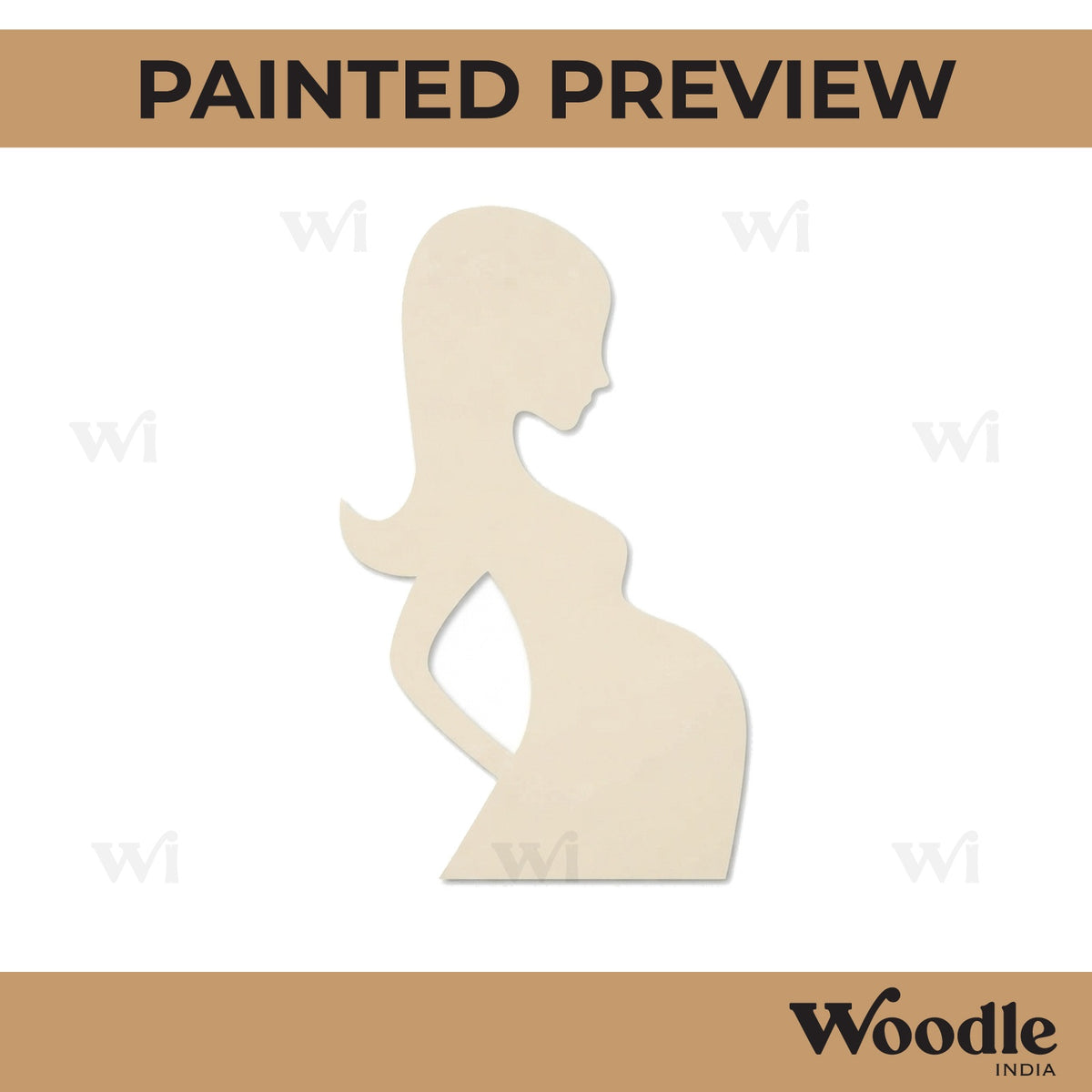 Pregnant Mother Cutout MDF Design 3