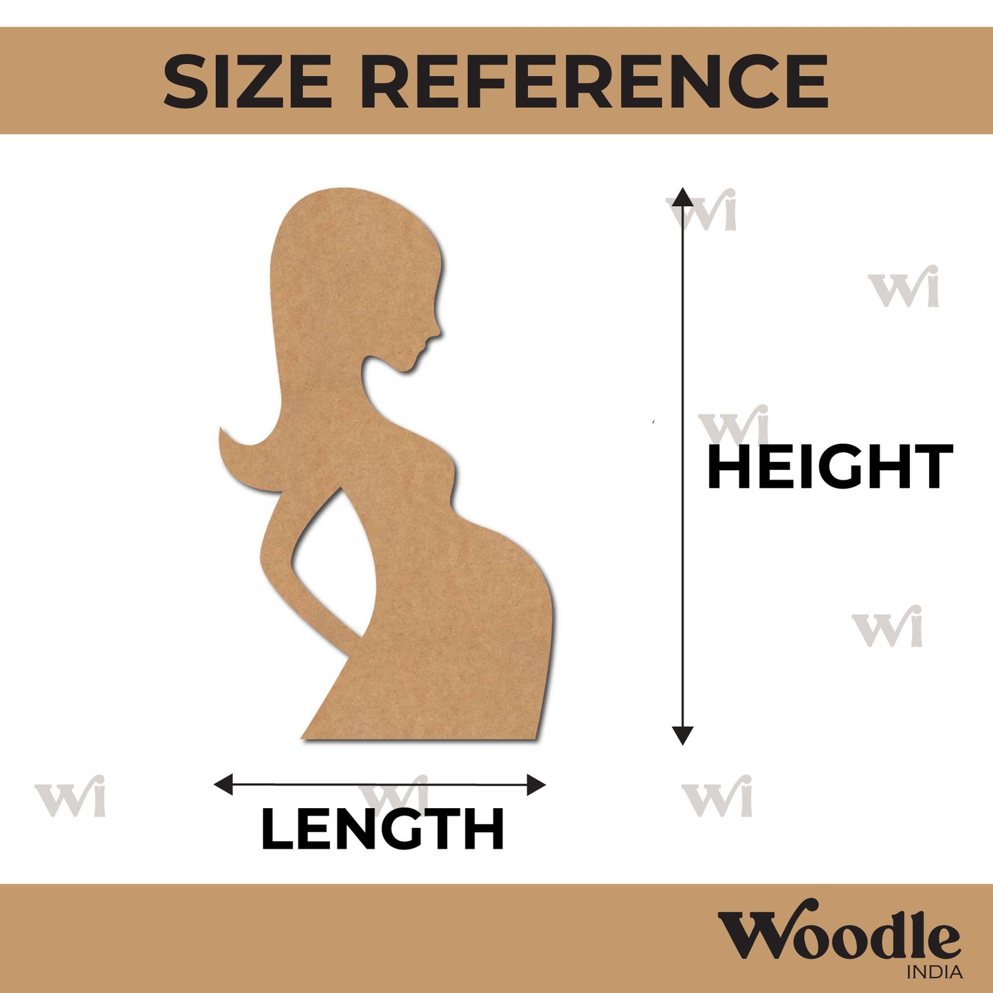 Pregnant Mother Cutout MDF Design 3