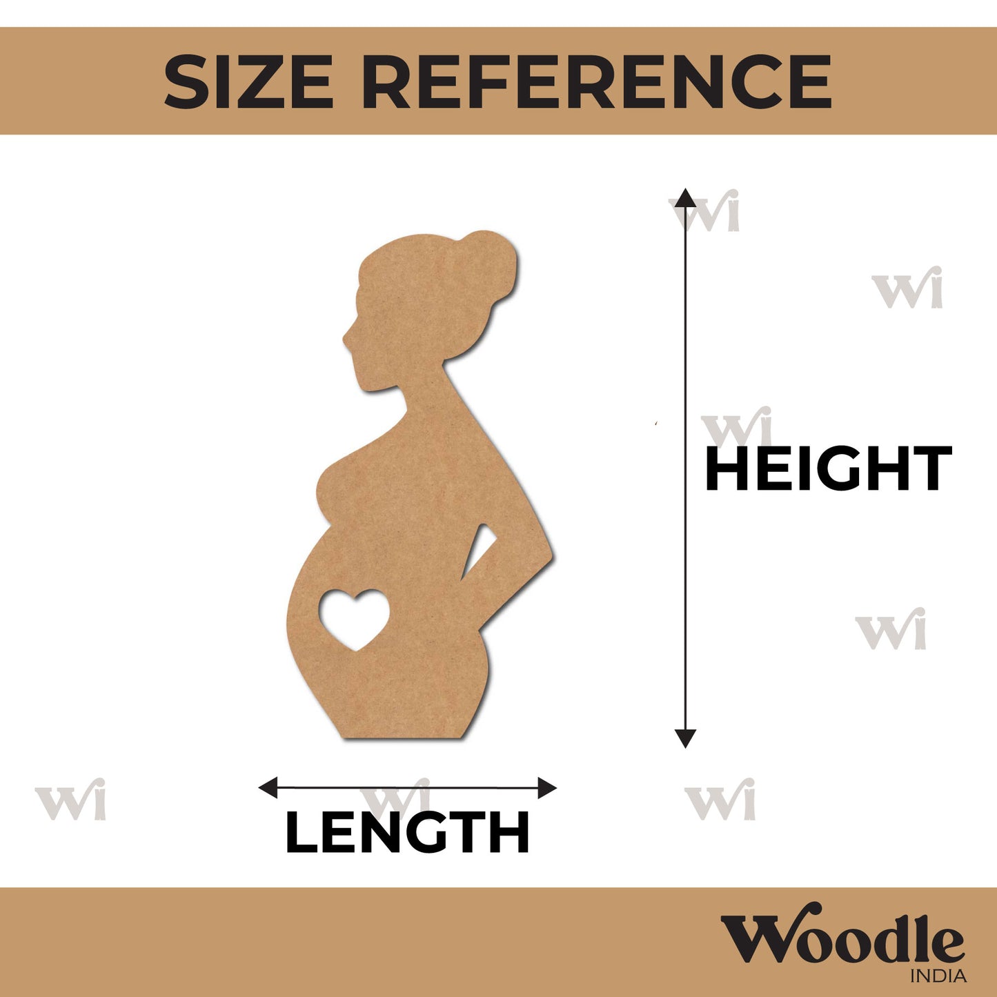 Pregnant Mother Cutout MDF Design 4