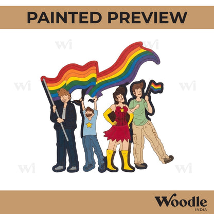 Pride Group LGBTQ+ Pre Marked Base MDF Design 1