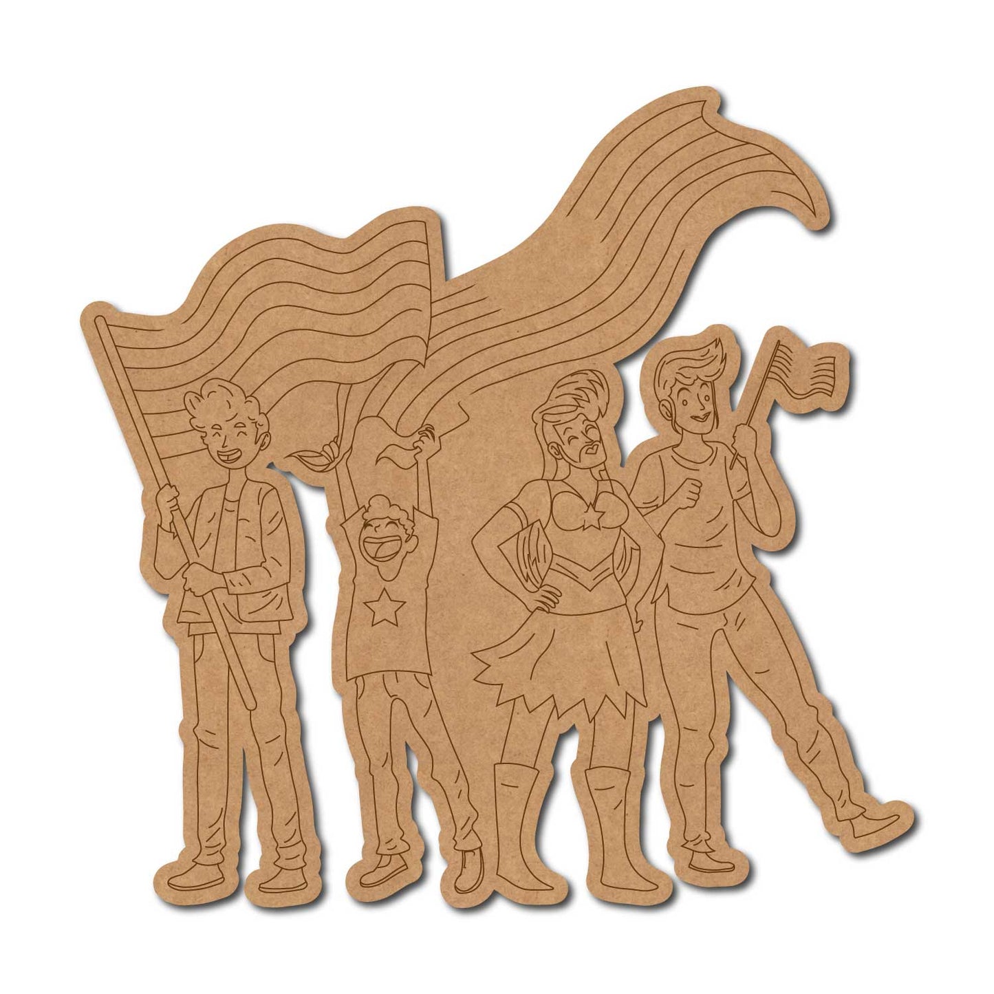 Pride Group LGBTQ+ Pre Marked Base MDF Design 1