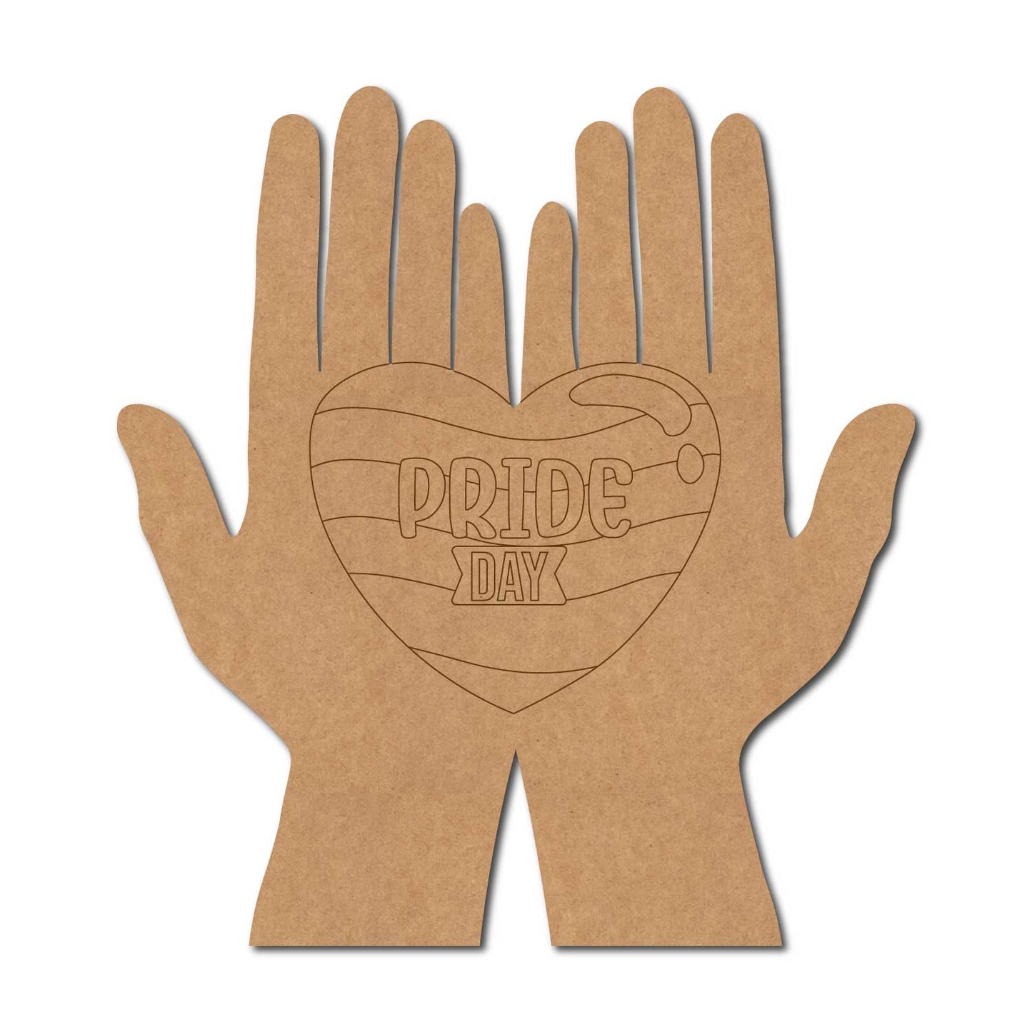 Pride LGBTQ+ Hands Pre Marked MDF Design 1