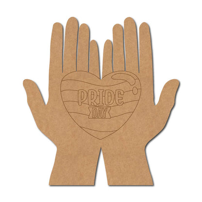 Pride LGBTQ+ Hands Pre Marked MDF Design 1