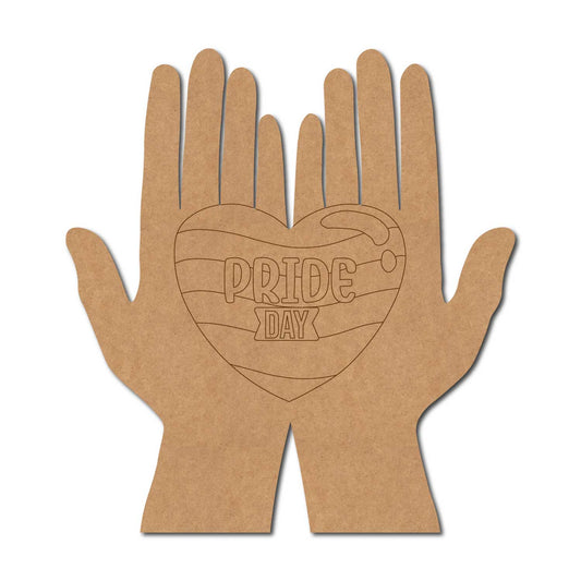 Pride LGBTQ+ Hands Pre Marked MDF Design 1