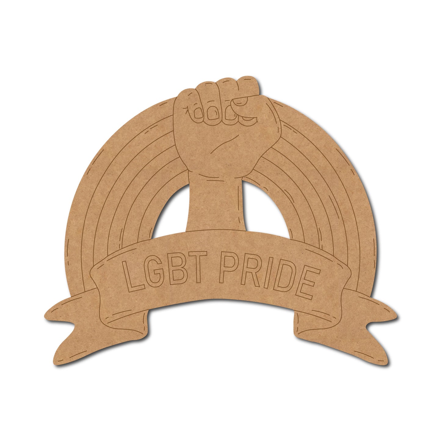 Pride LGBTQ+ Pre Marked Base MDF Design 1