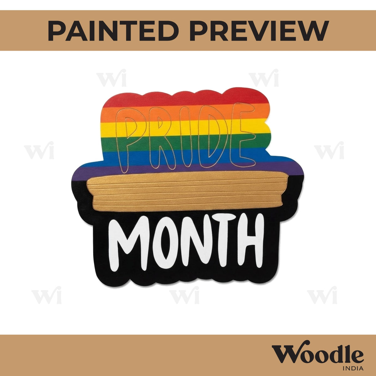 Pride Month LGBTQ+ Pre Marked Base MDF Design 1