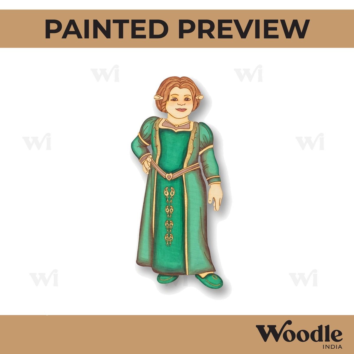 Princess Fiona Shrek Cartoon Pre Marked MDF Design 1