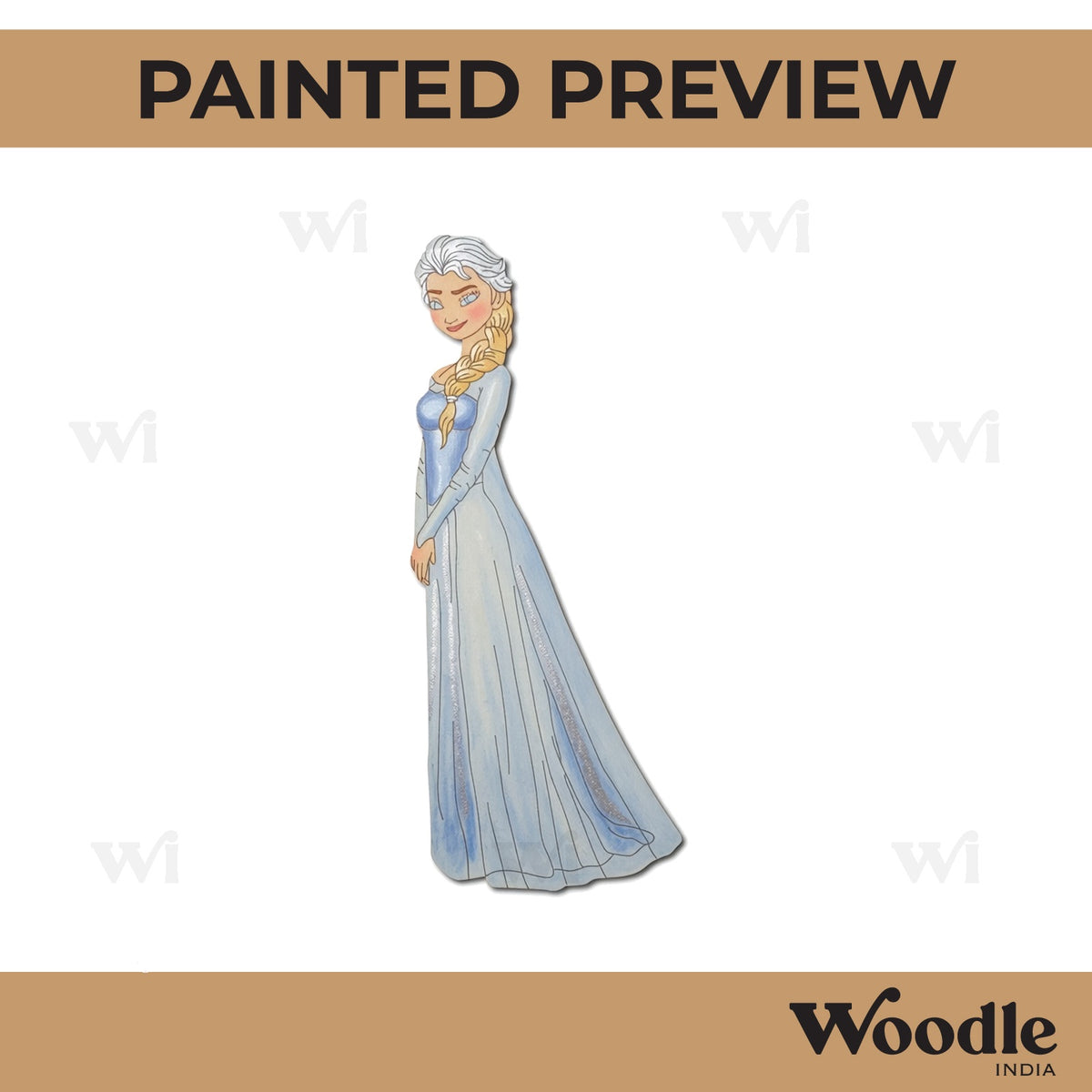 Princess Frozen Cartoon Pre Marked MDF Design 1