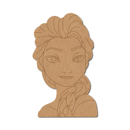 Princess Frozen Cartoon Pre Marked MDF Design 3