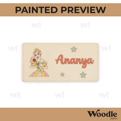 Princess Kids Nameplate MDF Design 1