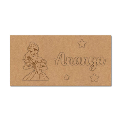 Princess Kids Nameplate MDF Design 1