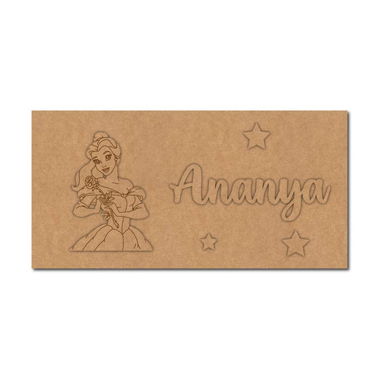 Princess Kids Nameplate MDF Design 1