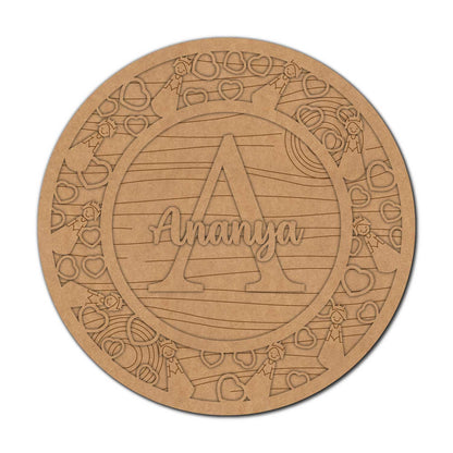 Princess Theme Nameplate MDF Design 1