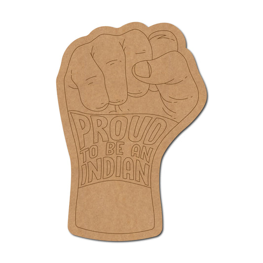 Proud To Be An Indian Hand Pre Marked MDF Design 1