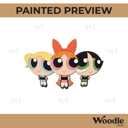 Puff Girls Pre Marked MDF Design 1