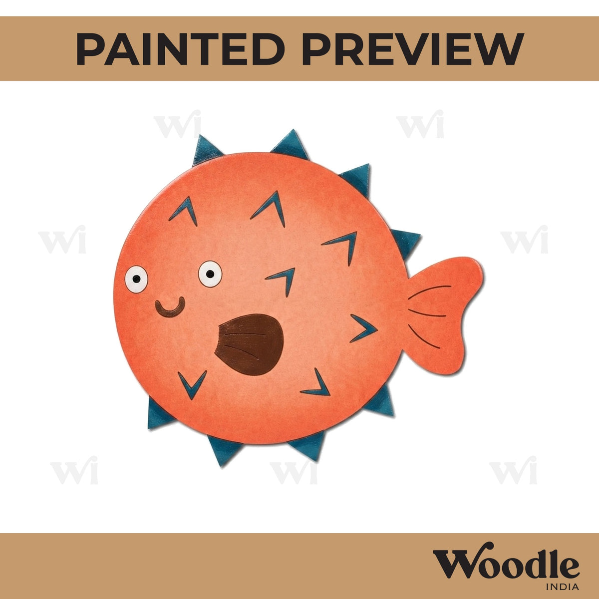Puffer Fish Pre Marked MDF Design 1