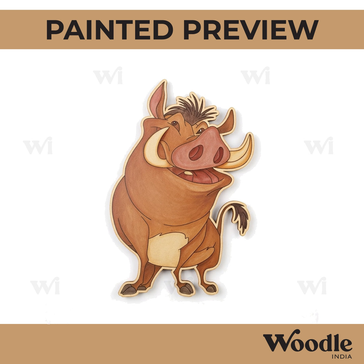 Pumbaa Warthog The Lion King Pre Marked MDF Design 1