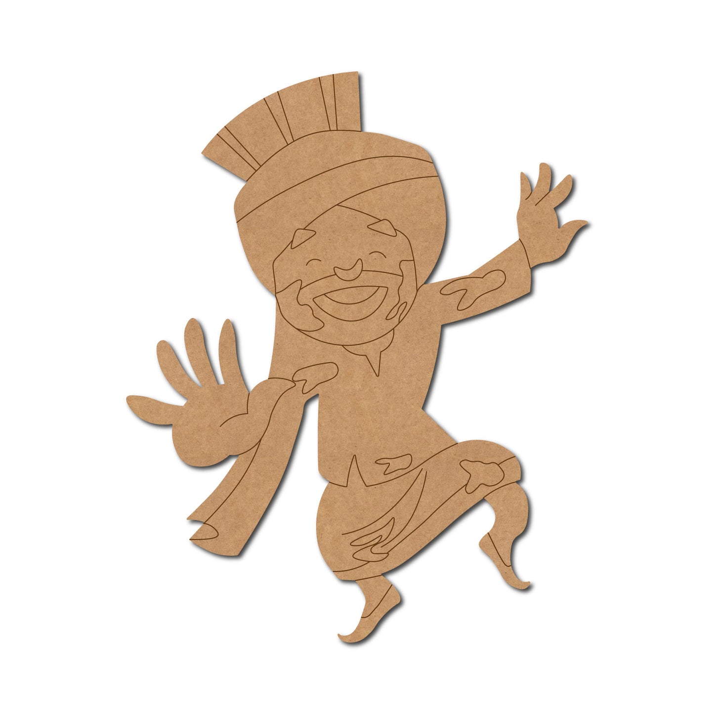 Punjabi Man Dancing Holi Pre Marked MDF Design 1