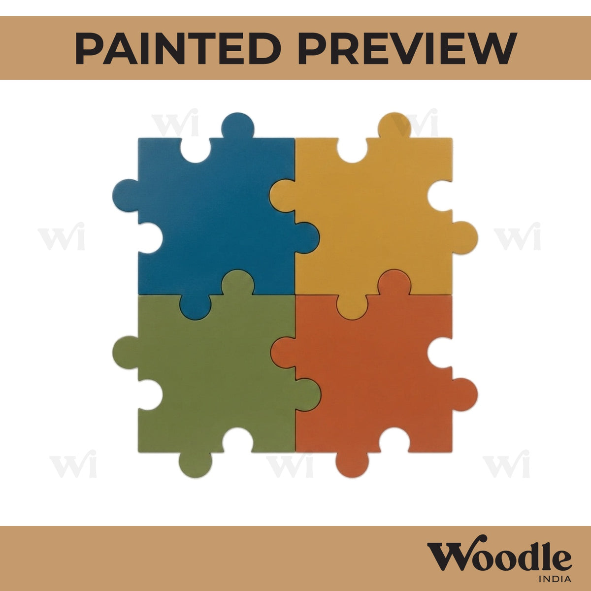 Puzzle Set Cutout MDF Design 2
