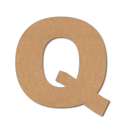 Alphabet Q Monogram Cutout MDF Design 1