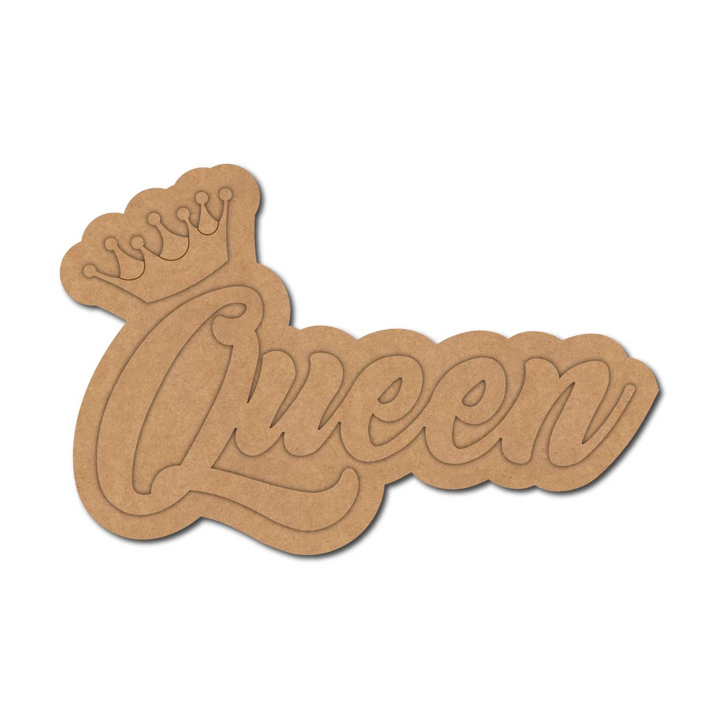 Queen Crown Base MDF Design 1