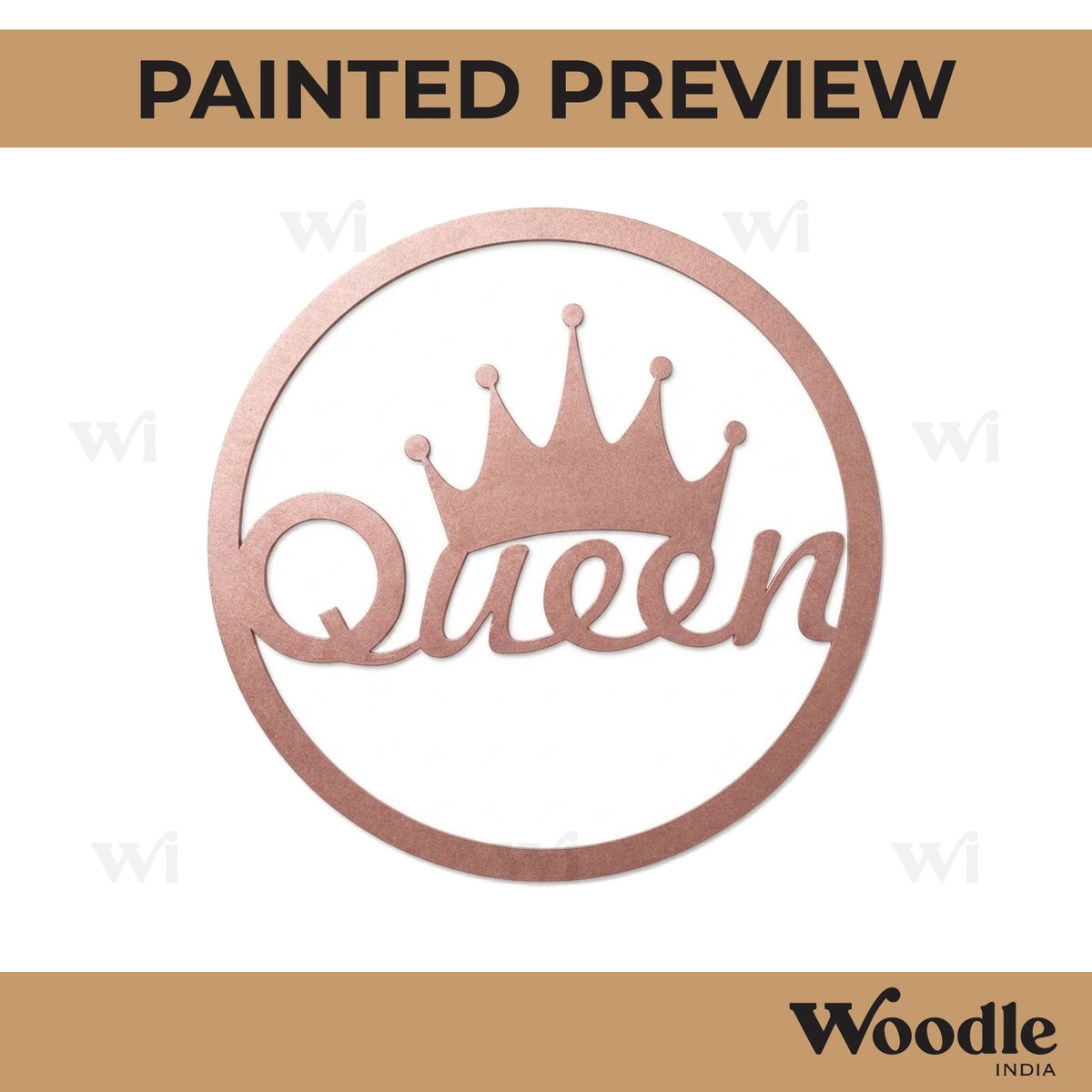 Queen Round Cutout MDF Design 1
