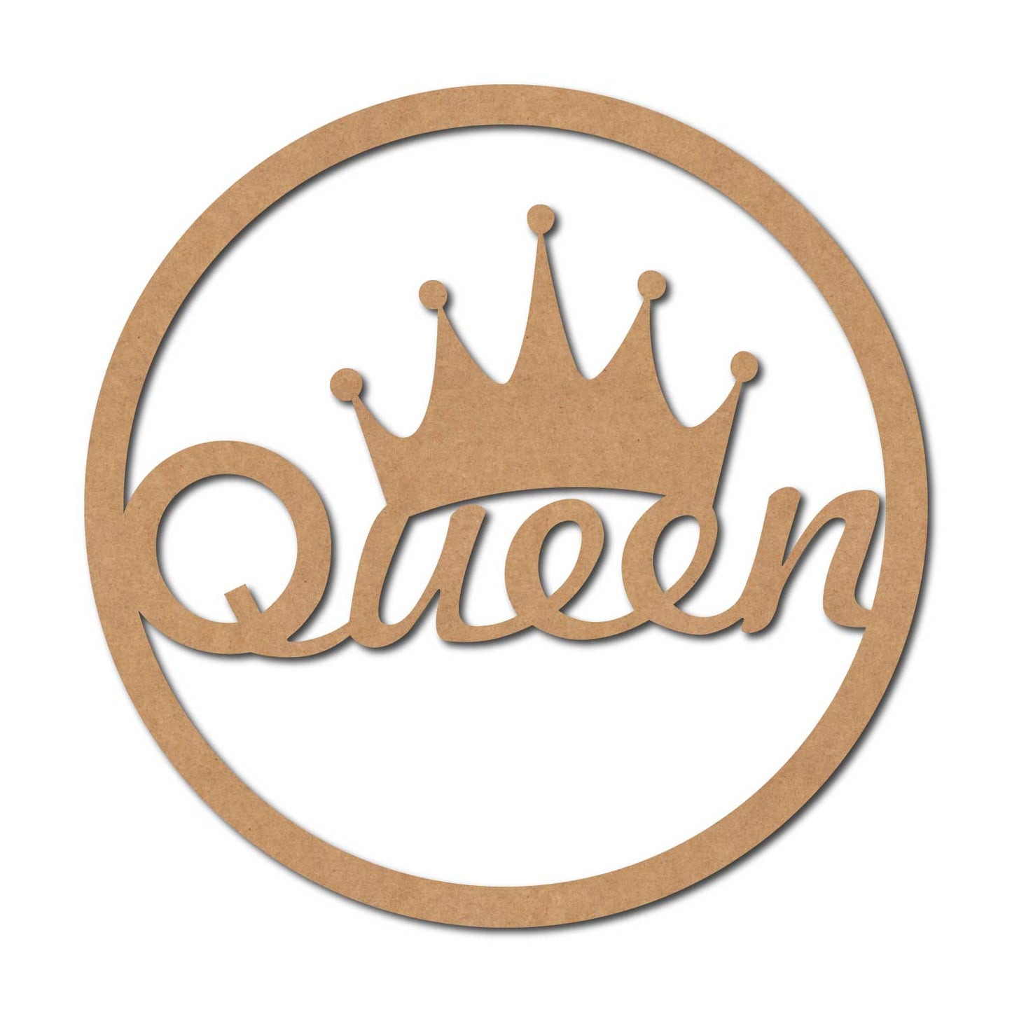 Queen Round Cutout MDF Design 1