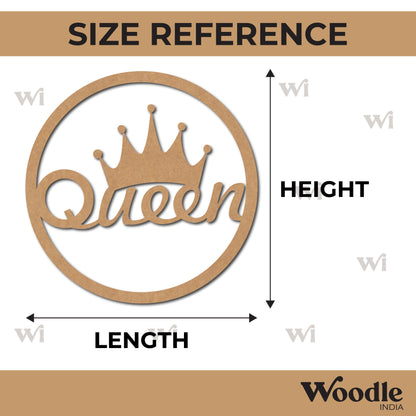 Queen Round Cutout MDF Design 1