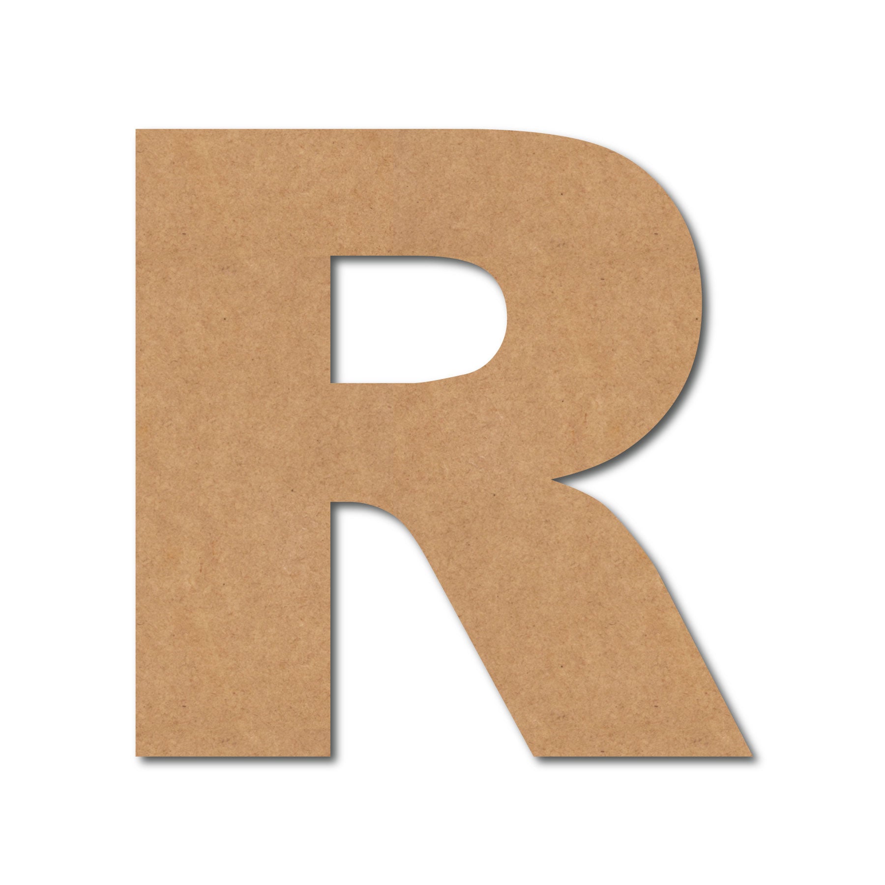 Alphabet R Monogram Cutout MDF Design 1