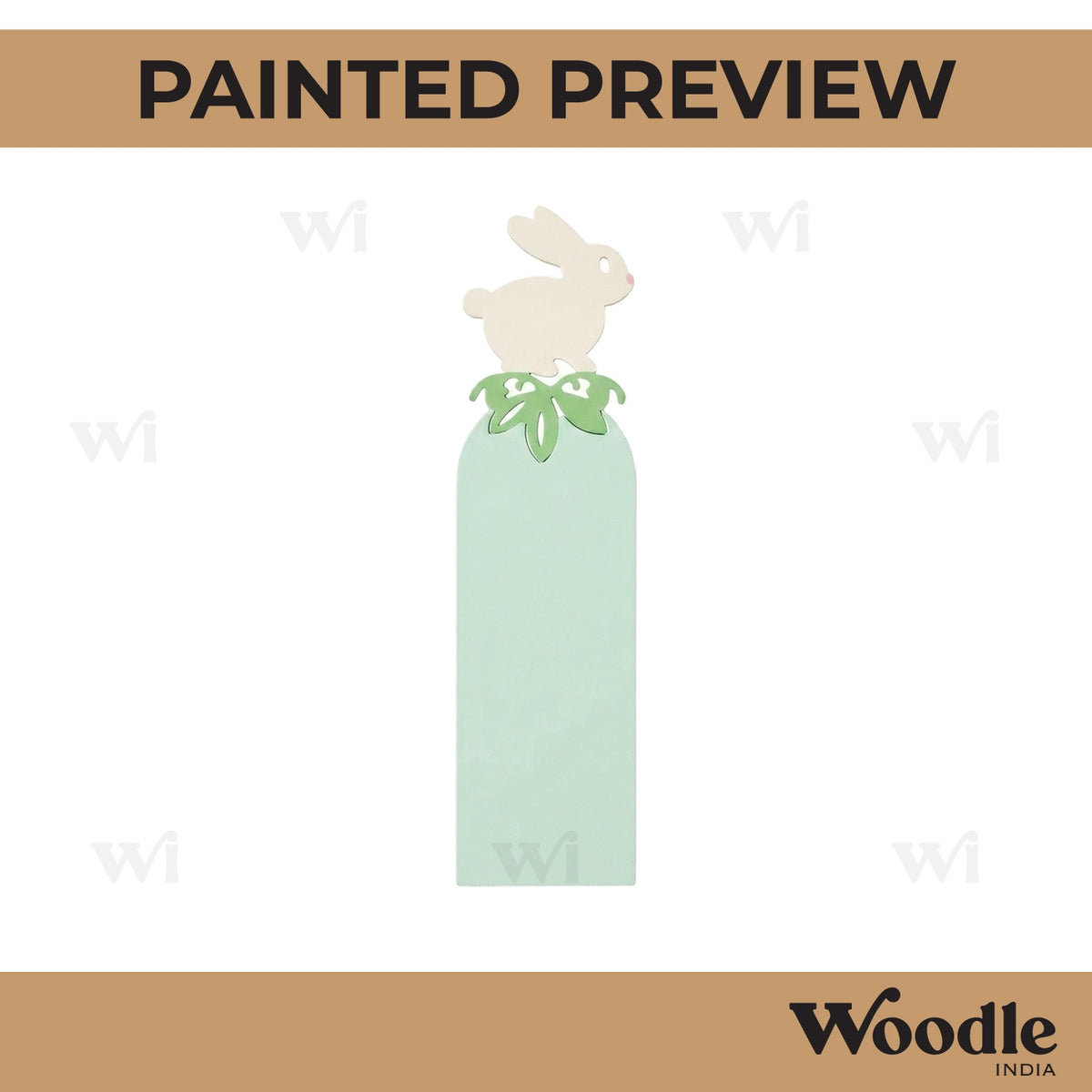 Rabbit Bookmark MDF Design 1