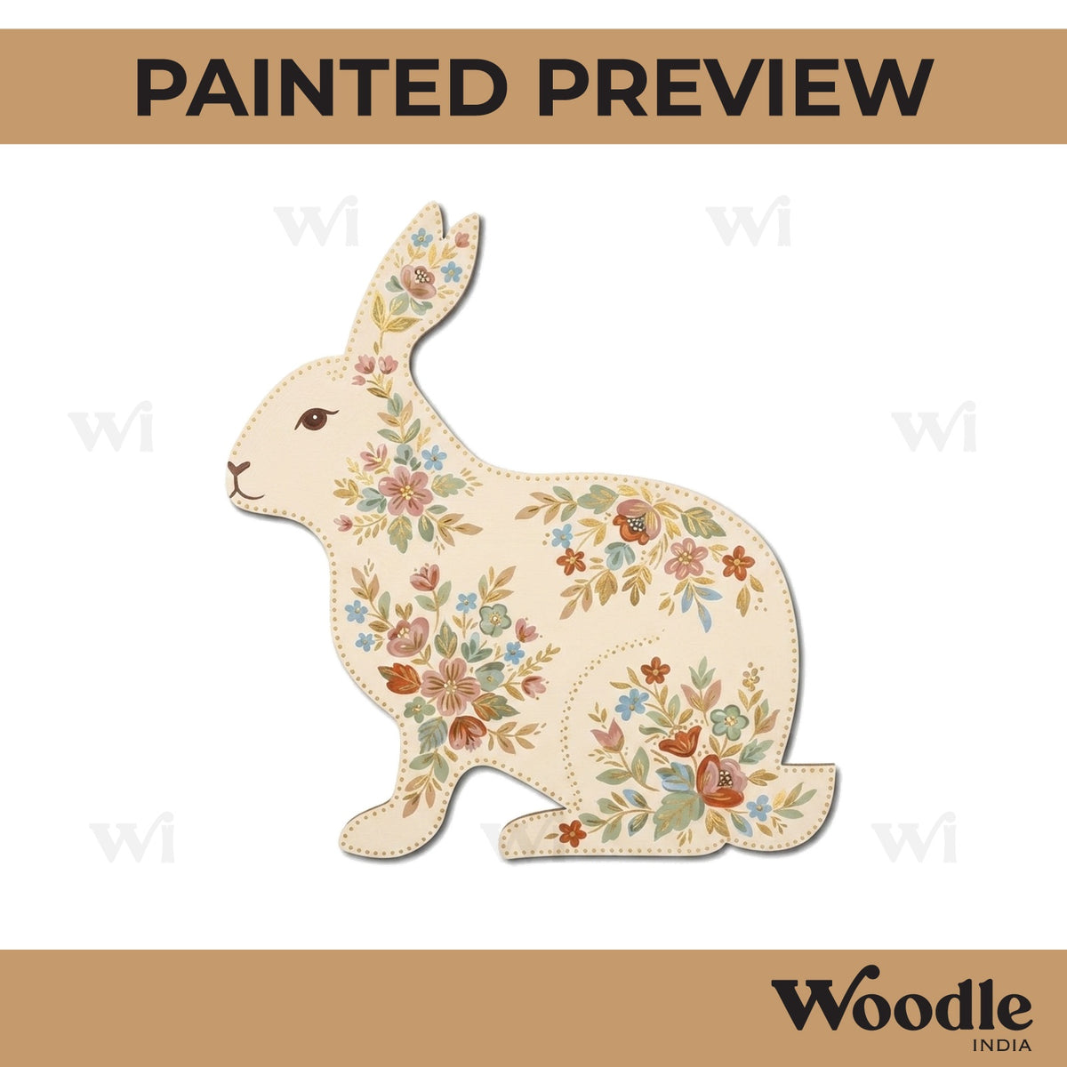 Rabbit Cutout MDF Design 4