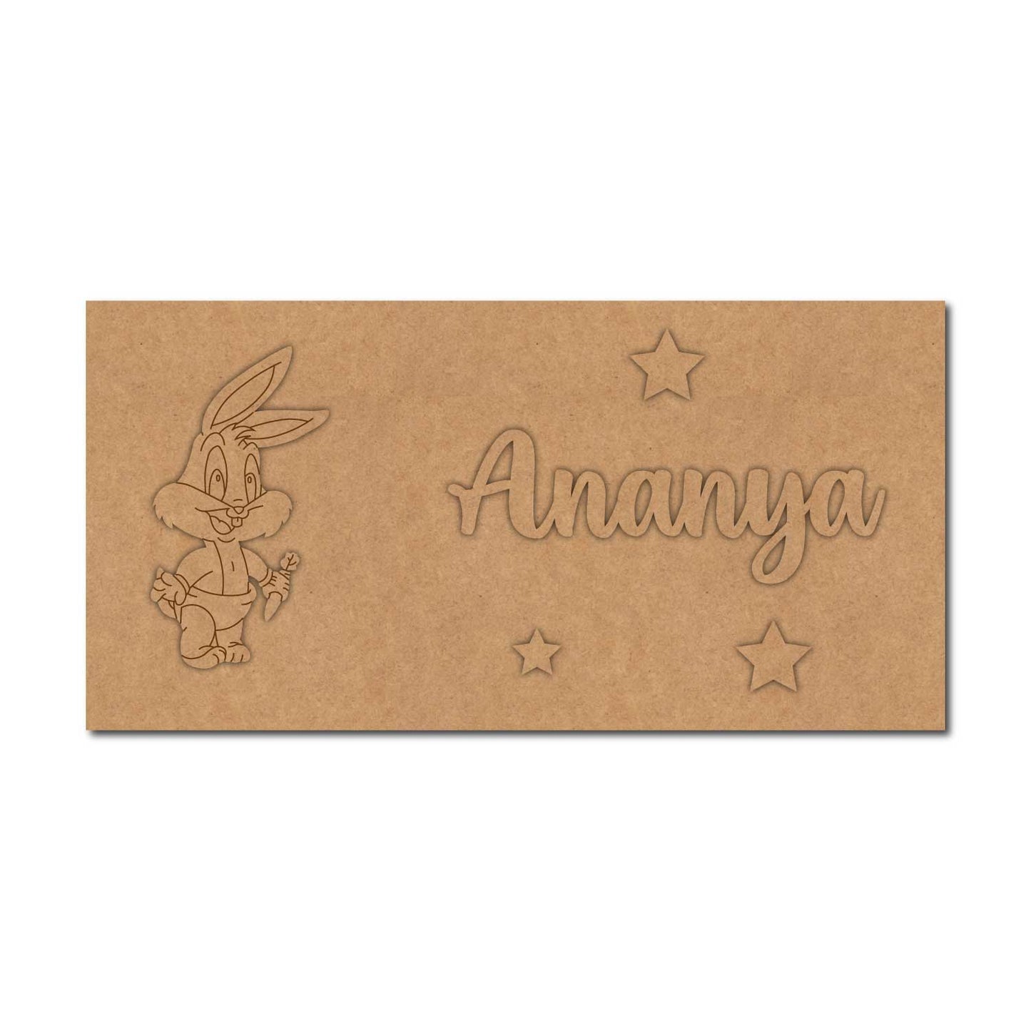 Rabbit Looney Tunes Kids Nameplate MDF Design 1