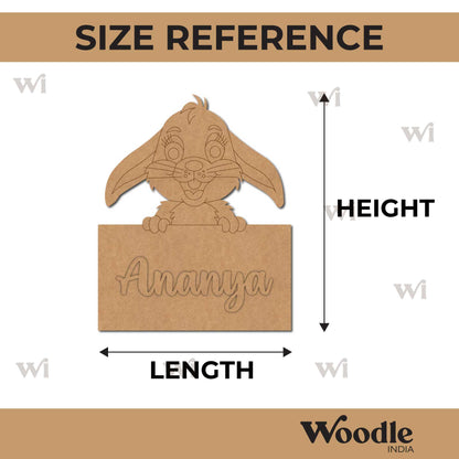 Rabbit Nameplate Pre Marked MDF Design 1