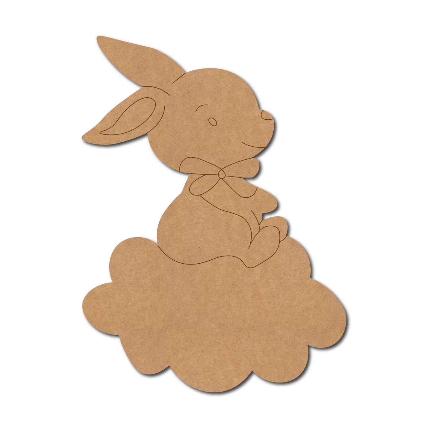 Rabbit On Cloud Pre Marked MDF Design 1