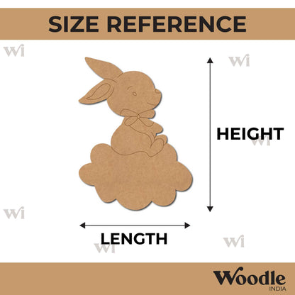 Rabbit On Cloud Pre Marked MDF Design 1