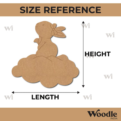 Rabbit On Cloud Pre Marked MDF Design 2