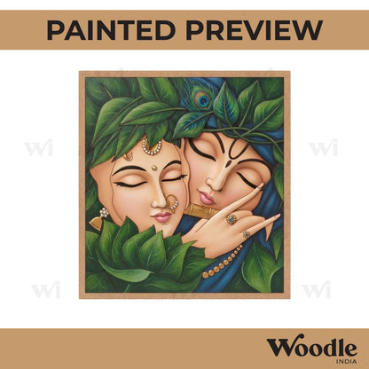 Radha Krishna Pre Marked Base MDF Design 1